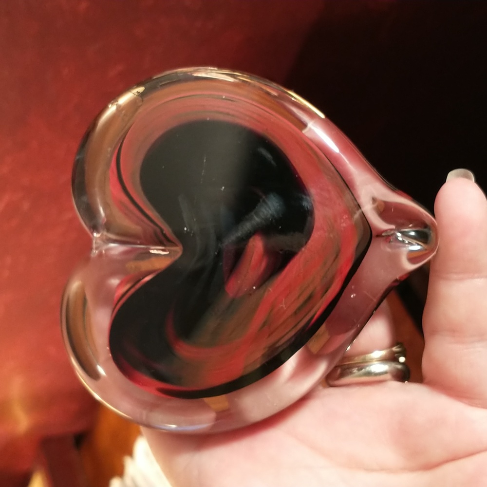 Heart Art Glass Paperweight